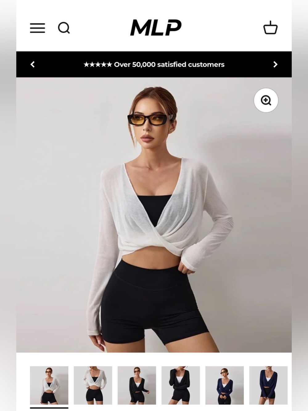 White Marie Louise Paris lightweight Wrap Top - S